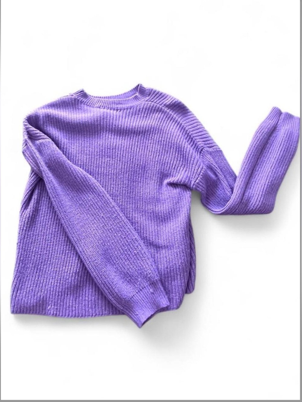Streetwear Society Lavender Ribbed Crewneck Sweater